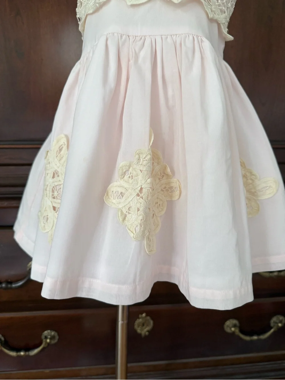Well Dressed Wolf Daydream Dress Shorties Set 4T Pink Lace Boho